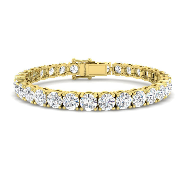 18ctw Lab Grown Diamond Tennis Bracelet D/VVS Quality Set in 18k Yellow Gold
