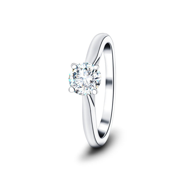 Ella Lab Grown Diamond Solitaire Engagement Ring 1.00ctw G/VS 18k White Gold