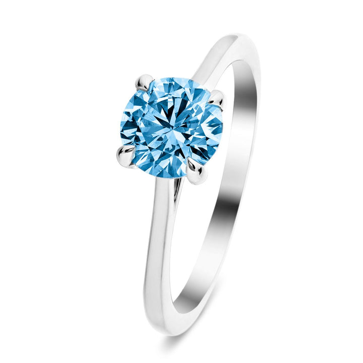 Ellie Blue Lab Grown Diamond Solitaire Engagement Ring 1.00ctw in Platinum