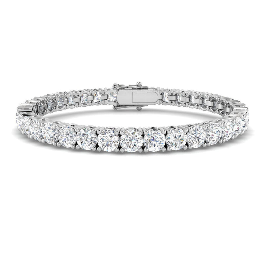 16ct Lab Diamond Tennis Bracelet G/VS Quality Set in 18k White Gold - After Diamonds