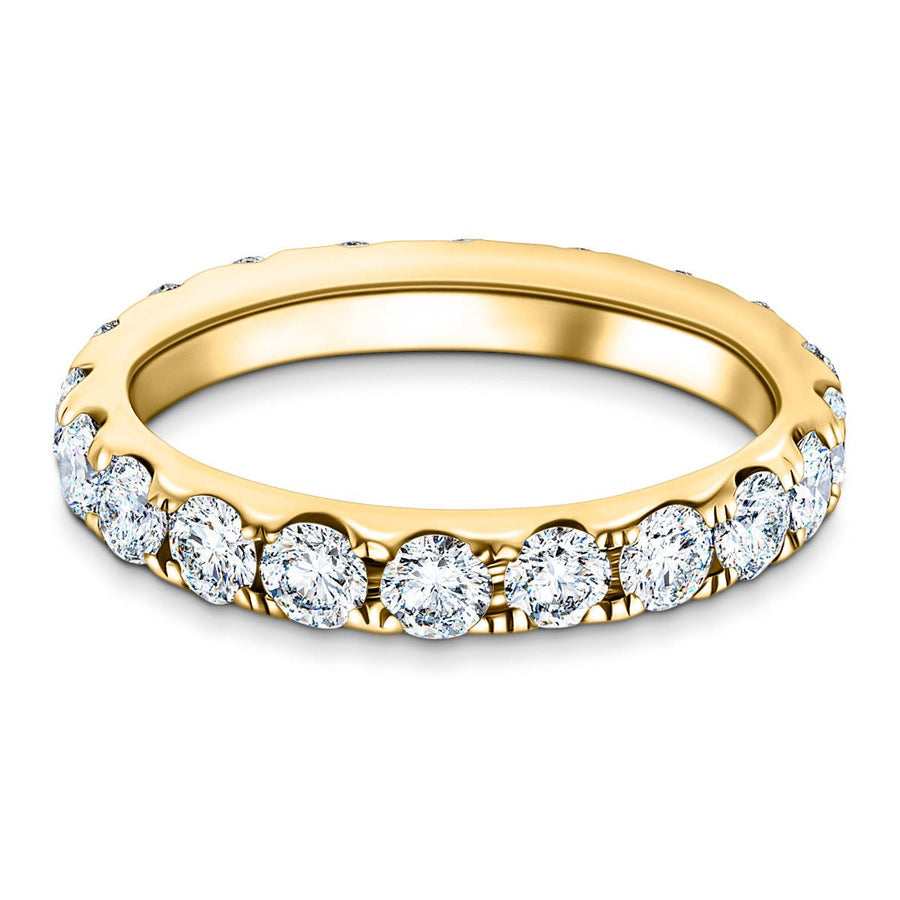 17 Stone Lab Diamond Full Eternity Ring 4.10ct G/VS in 9k Yellow Gold - After Diamonds