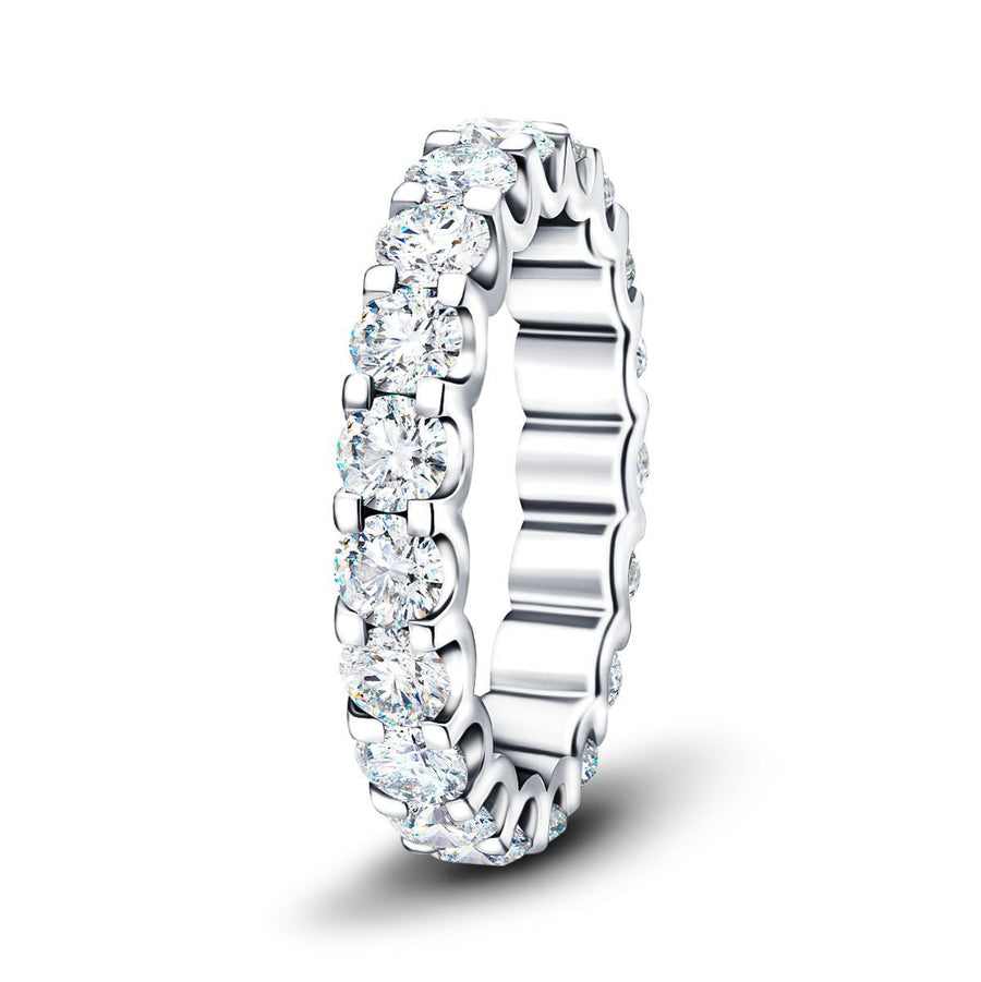 19 Stone Lab Diamond Full Eternity Ring 3.00ct G/VS in 9k White Gold - After Diamonds