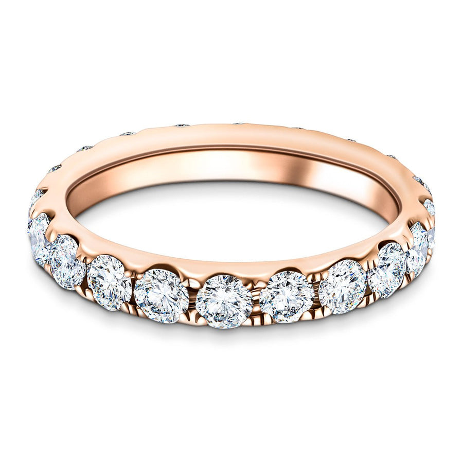 20 Stone Lab Diamond Full Eternity Ring 2.00ct G/VS in 18k Rose Gold - After Diamonds