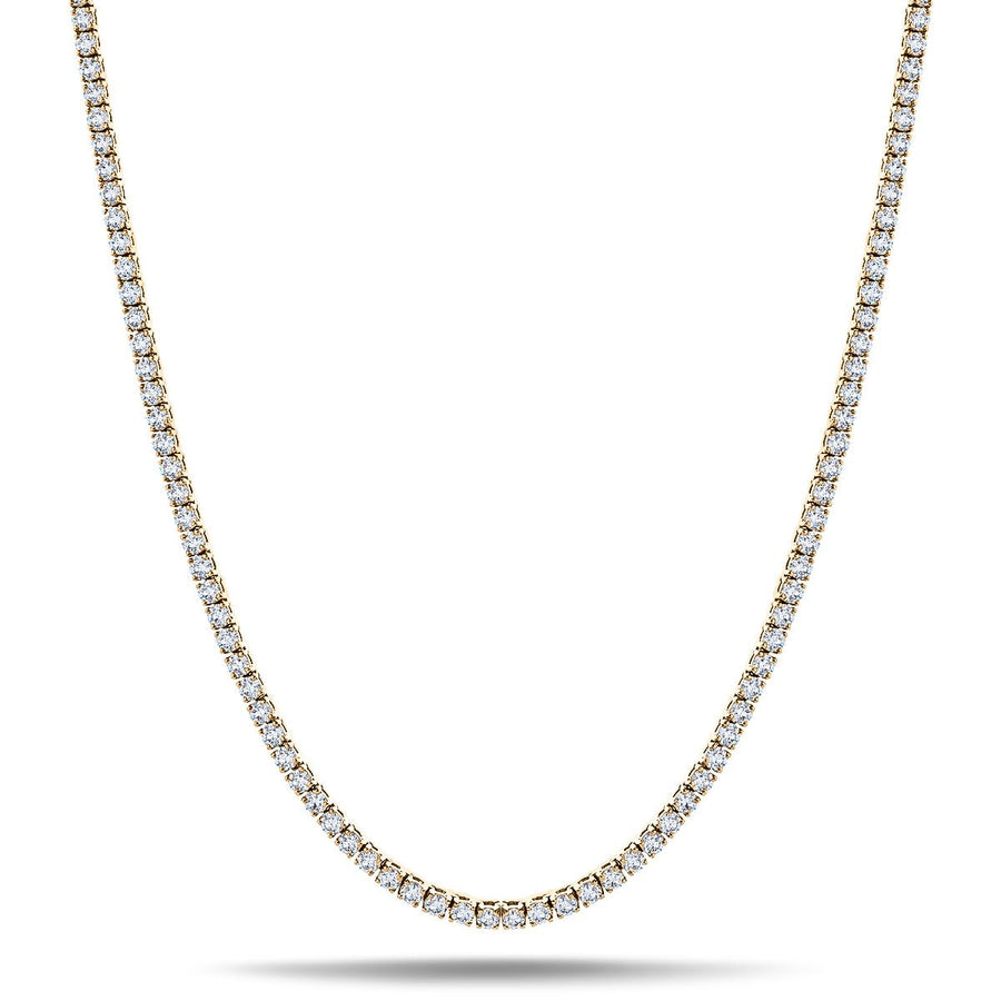 20ct Lab Diamond Tennis Necklace G/VS Quality in 9k Yellow Gold - After Diamonds