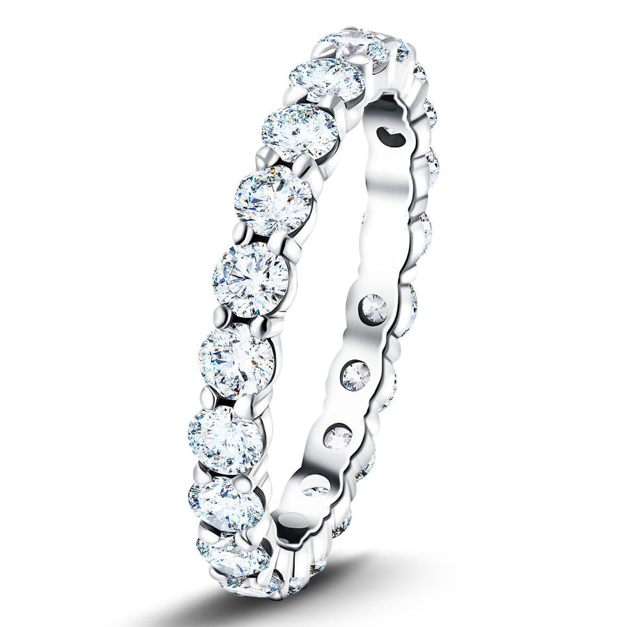 21 Stone Lab Diamond Full Eternity Ring 2.00ct G/VS in 9k White Gold - After Diamonds