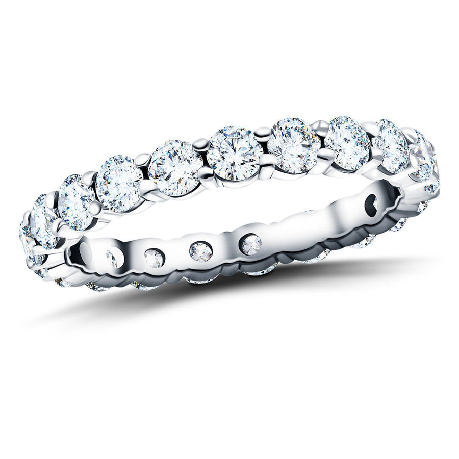 21 Stone Lab Diamond Full Eternity Ring 2.00ct G/VS in 9k White Gold - After Diamonds