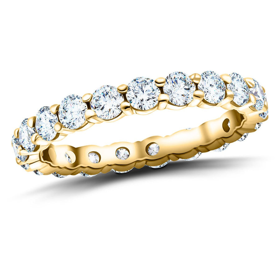 28 Stone Lab Diamond Full Eternity Ring 1.00ct G/VS in 18k Yellow Gold 2.0mm - After Diamonds
