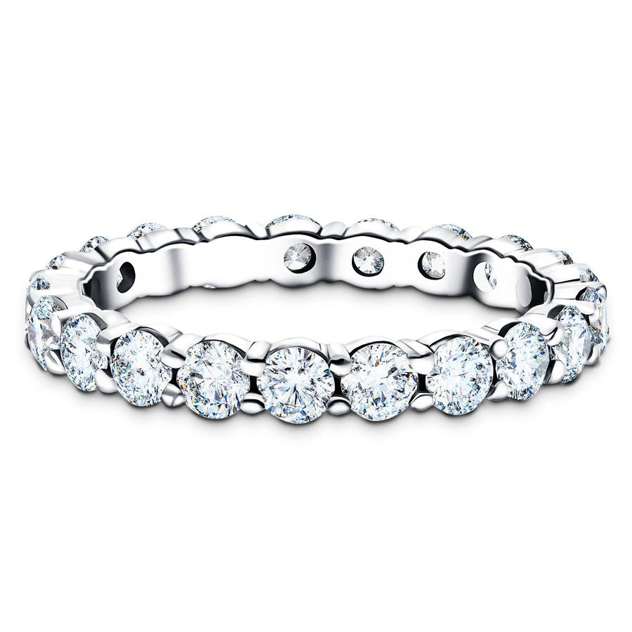 28 Stone Lab Diamond Full Eternity Ring 1.00ct G/VS in 9k White Gold 2.0mm - After Diamonds
