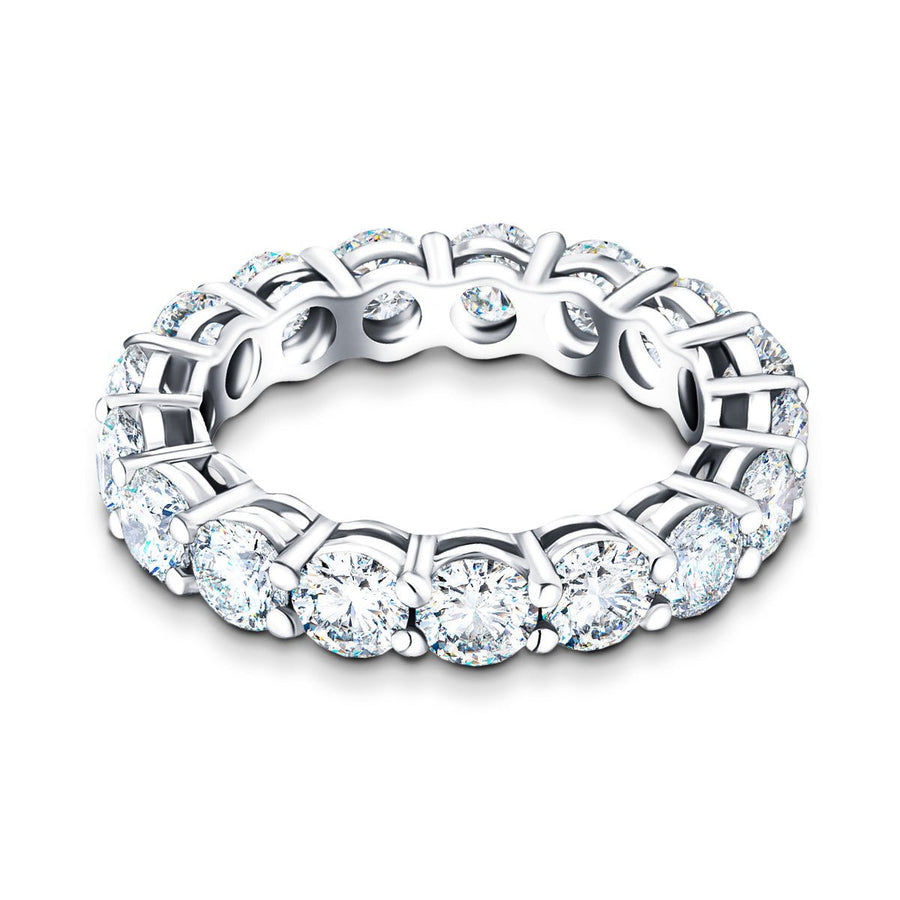 4.50ct G/VS Lab Diamond Full Eternity Ring in 18k White Gold - After Diamonds