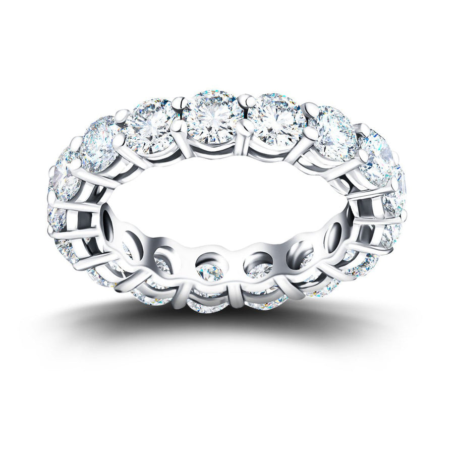 4.50ct G/VS Lab Diamond Full Eternity Ring in 9k White Gold - After Diamonds