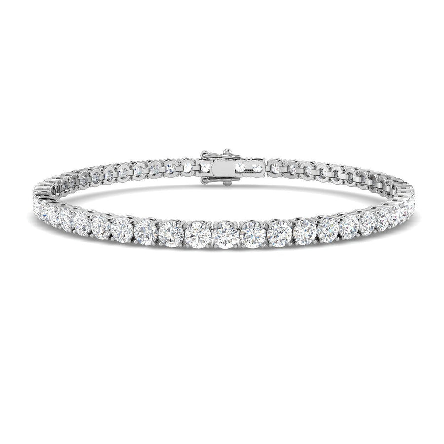 8ct Lab Diamond Tennis Bracelet G/VS Quality Set in 9k White Gold - After Diamonds