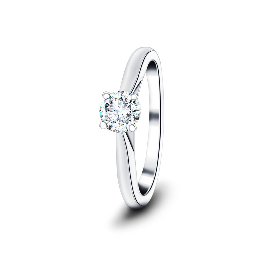 Ella Lab Diamond Solitaire Engagement Ring 0.50ct G/VVS Platinum - After Diamonds