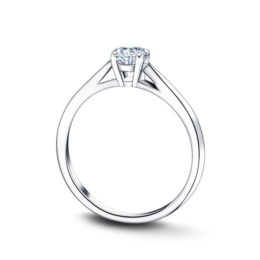 Ella Lab Diamond Solitaire Engagement Ring 0.70ct D/VVS Platinum - After Diamonds