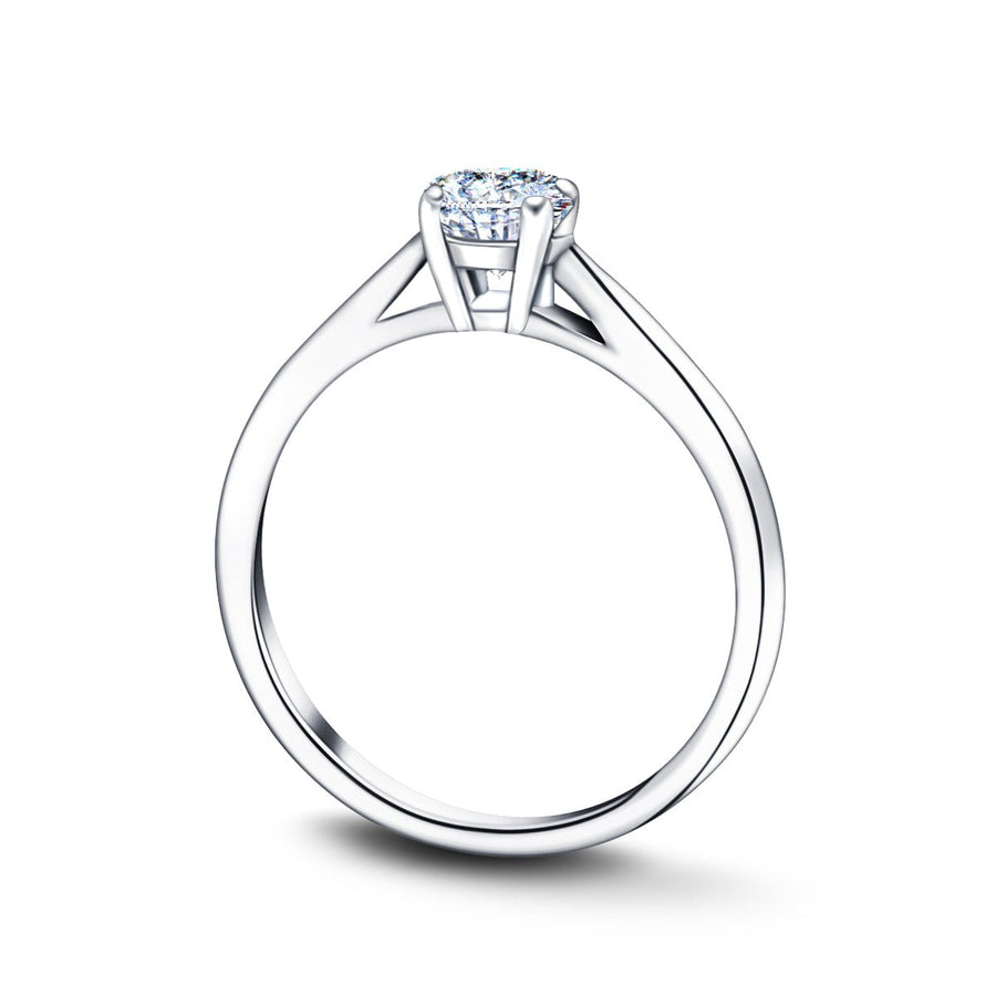 Ella Lab Diamond Solitaire Engagement Ring 1.00ct G/VS Platinum - After Diamonds