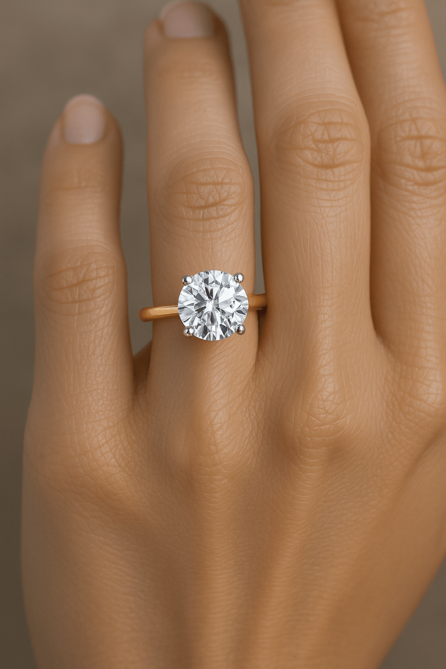Ella Lab Diamond Solitaire Engagement Ring 1.50ct D/VVS 18k Yellow Gold - After Diamonds