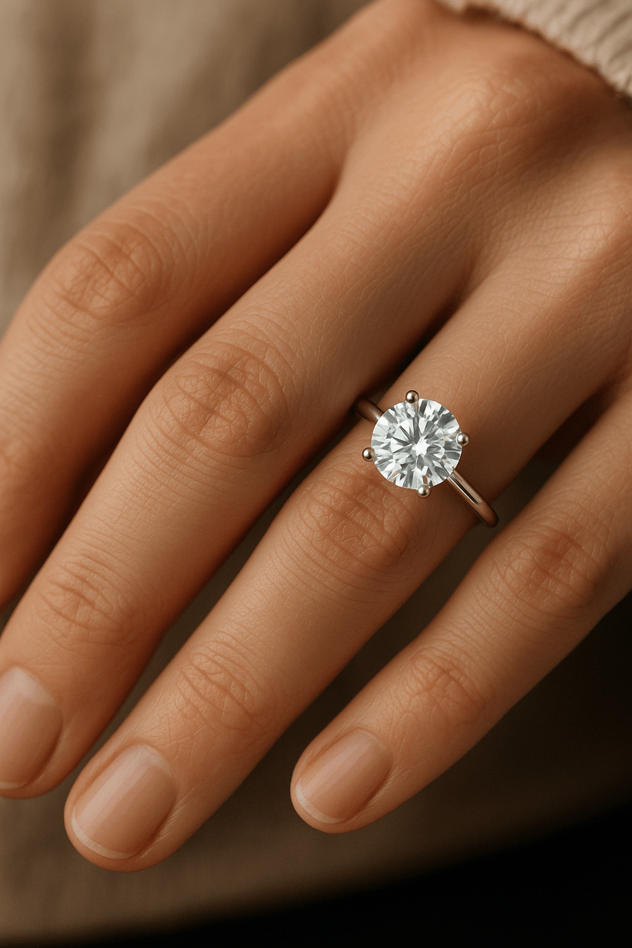 Ella Lab Diamond Solitaire Engagement Ring 1.50ct D/VVS Platinum - After Diamonds