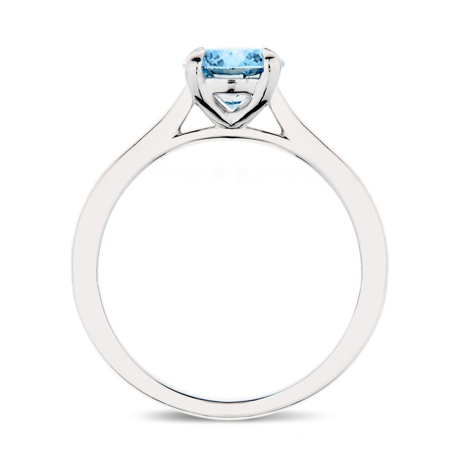 Ellie Blue Lab Diamond Solitaire Engagement Ring 0.50ct in Platinum - After Diamonds
