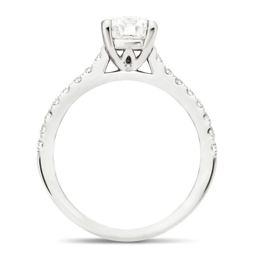 Emily Lab Diamond Round Engagement Ring 0.75ct G/VS 9k White Gold - After Diamonds