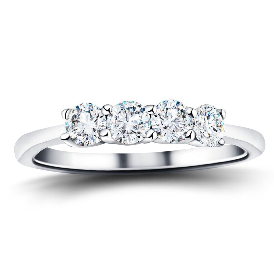 Four Stone Lab Diamond Eternity Ring 2.00ct D/VVS in Platinum - After Diamonds