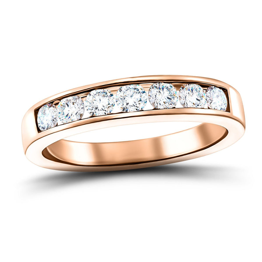 Lab Diamond Channel Half Eternity 0.50ct G/VS in 9k Rose Gold - After Diamonds