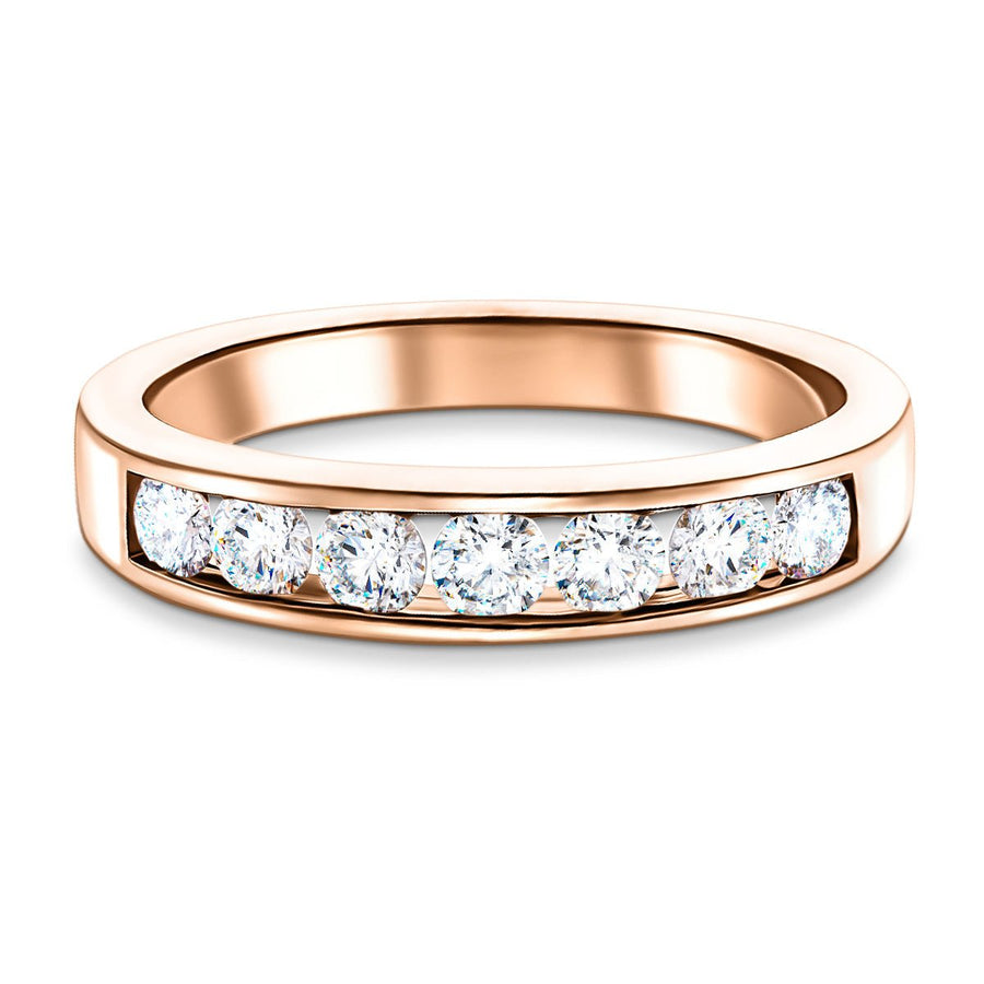 Lab Diamond Channel Half Eternity 0.50ct G/VS in 9k Rose Gold - After Diamonds