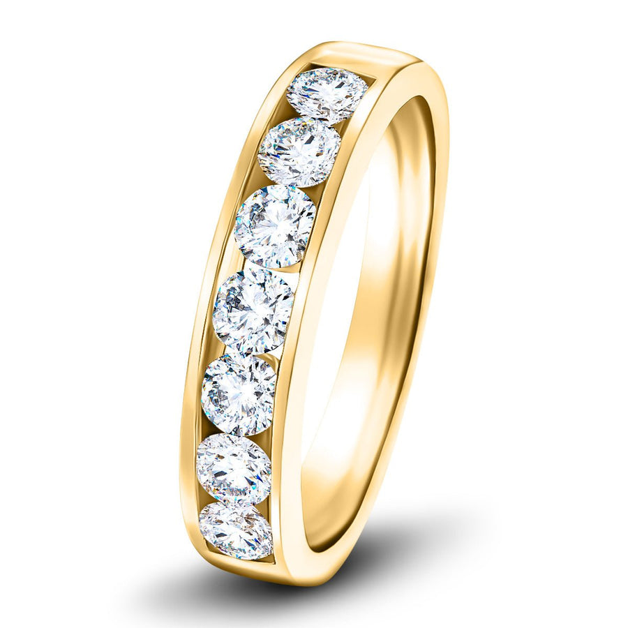 Lab Diamond Channel Half Eternity 1.50ct G/VS in 18k Yellow Gold - After Diamonds