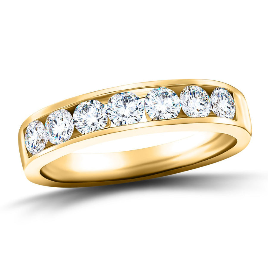 Lab Diamond Channel Half Eternity 1.50ct G/VS in 18k Yellow Gold - After Diamonds