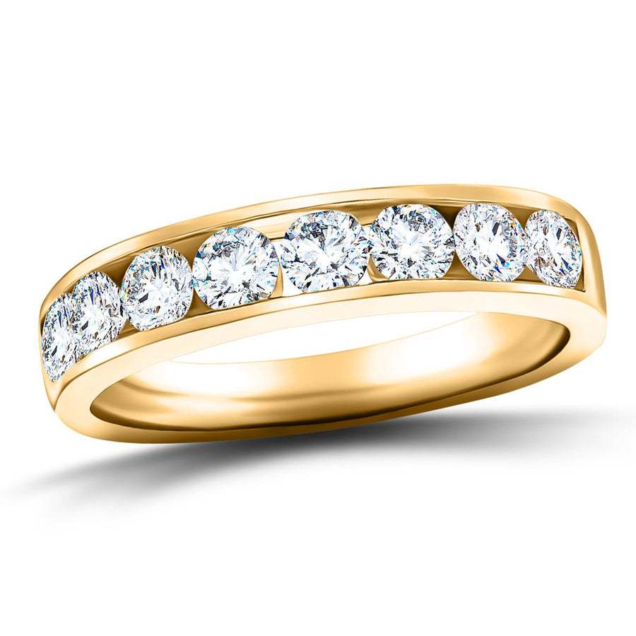 Lab Diamond Channel Half Eternity 2.00ct G/VS in 18k Yellow Gold - After Diamonds