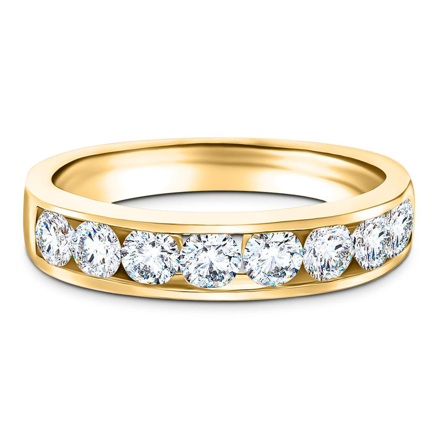 Lab Diamond Channel Half Eternity 2.00ct G/VS in 18k Yellow Gold - After Diamonds