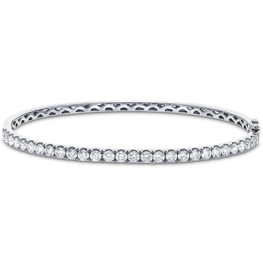 Lab Diamond Claw Set Bangle 2.40ct G/VS in 925 Silver - After Diamonds