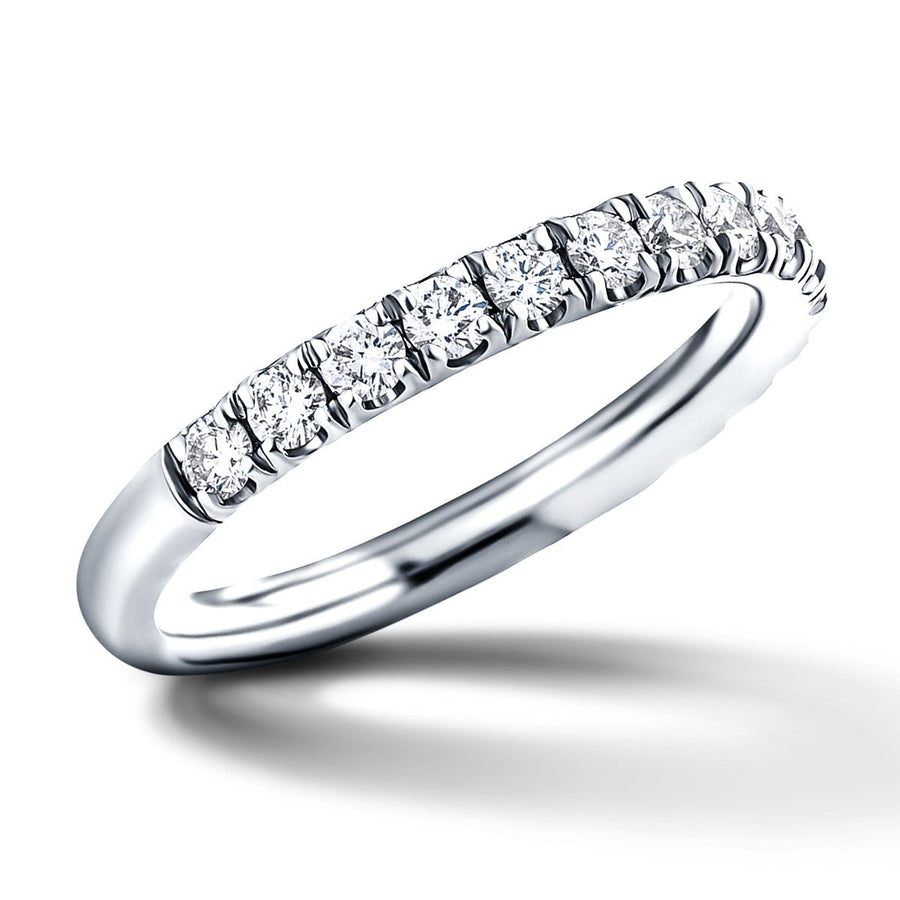 Lab Diamond Half Eternity 14 Stone 1.00ct G/VS in 9k White Gold - After Diamonds