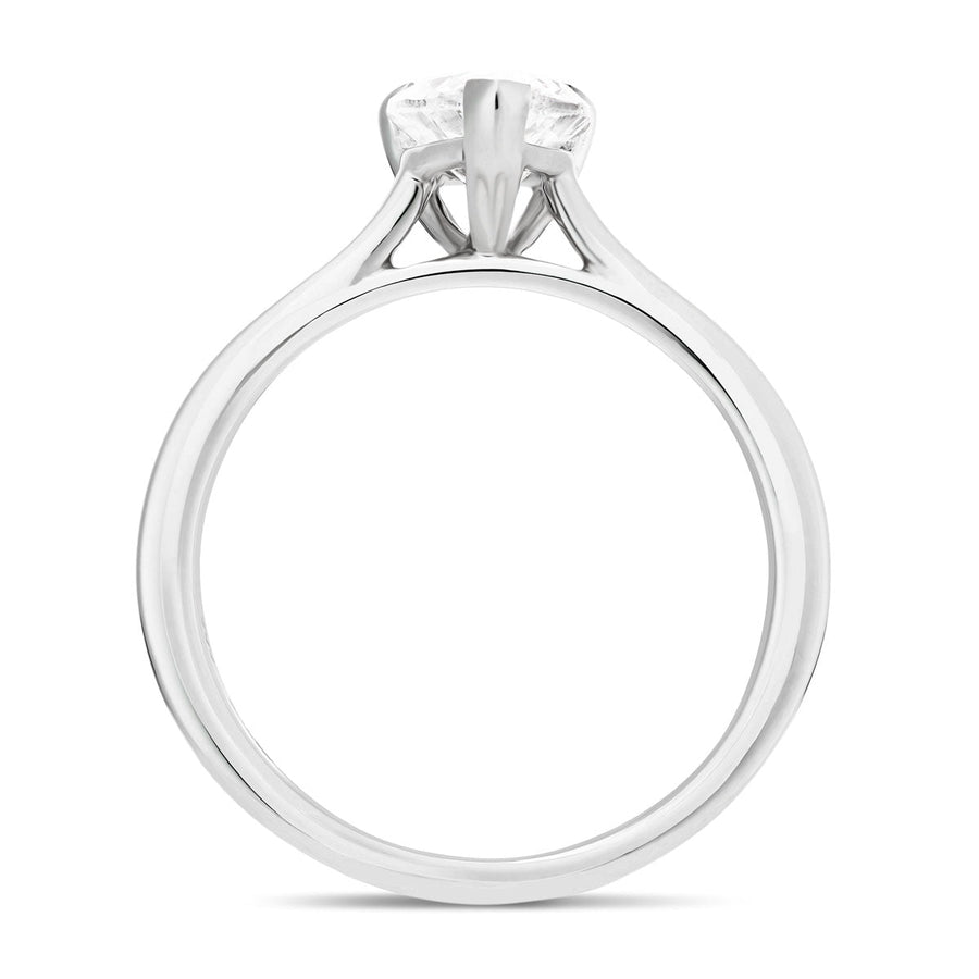 Lily Lab Pear Diamond Solitaire Engagement Ring 0.50ct G/VS 18k White Gold - After Diamonds