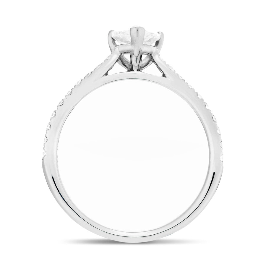Lucy Lab Diamond Pear Engagement Ring 0.75ct G/VS 9k White Gold - After Diamonds