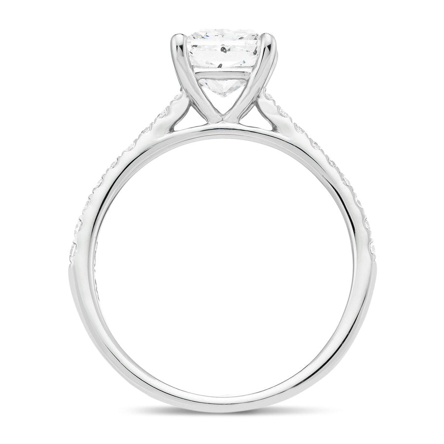 Sarah Lab Diamond Princess Engagement Ring 0.75ct D/VVS Platinum - After Diamonds