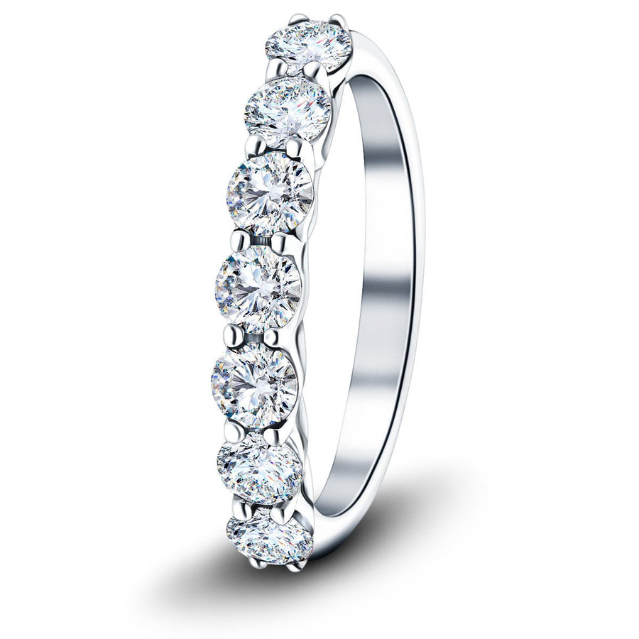 Seven Stone Lab Diamond Ring 0.50ct G/VS in 18k White Gold - After Diamonds